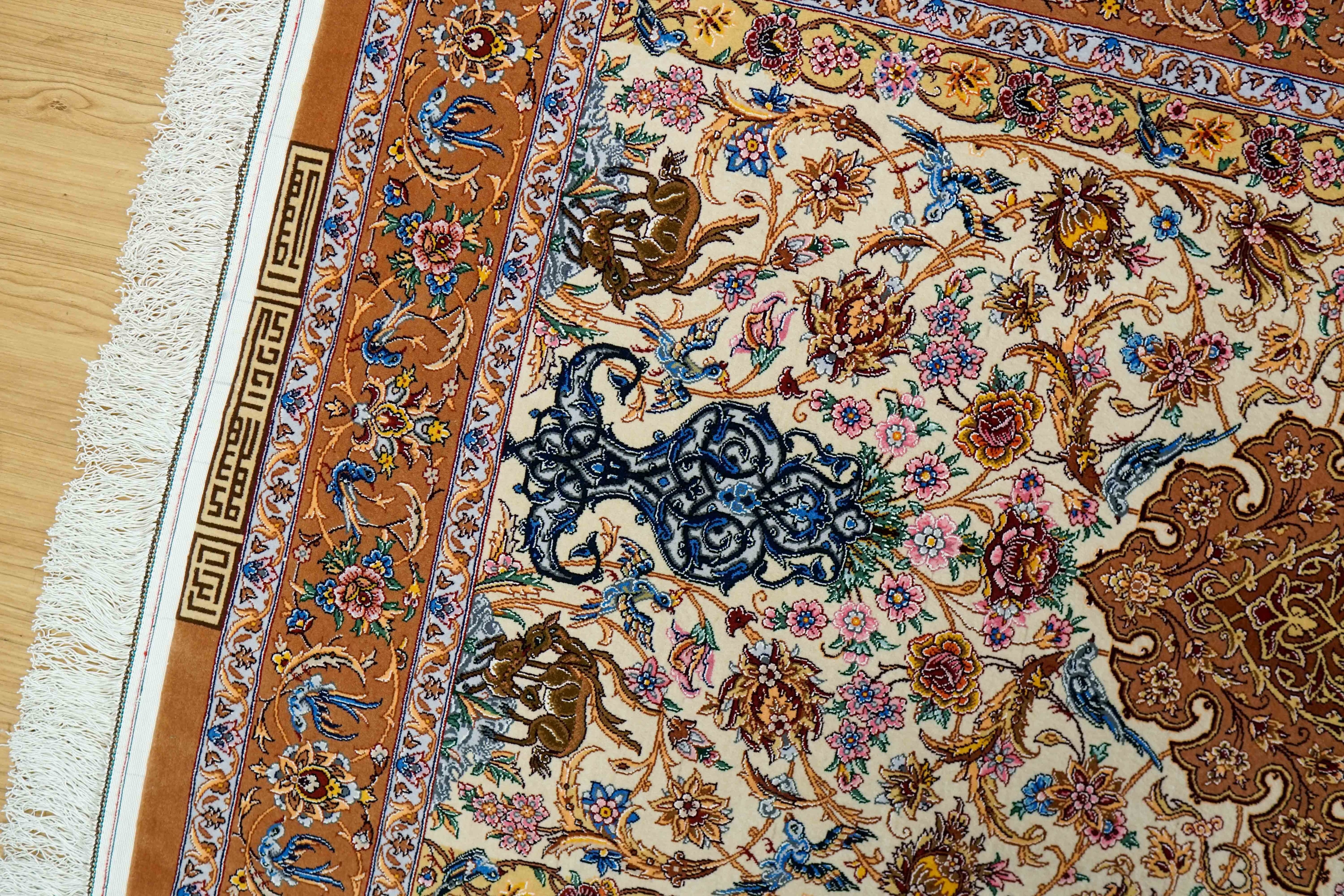 手織り ペルシャ絨毯イスファハン サハラク房 163×110cm | Decorworks
