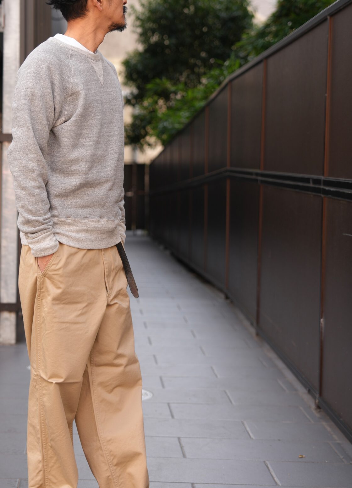Sans limite(サンリミット) / 新型チノクロスストレートパンツ -beige 
