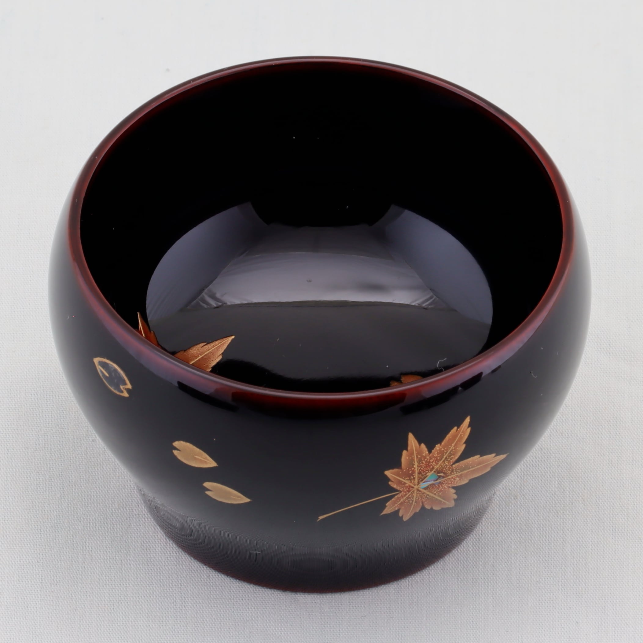 15-3 輪島塗 ぐい呑み／溜塗／春秋蒔絵 | 輪島塗 加藤漆器店 公式