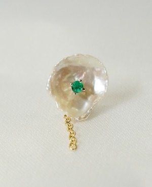 (K10・K18)Birthstone pierced 5月Emerald