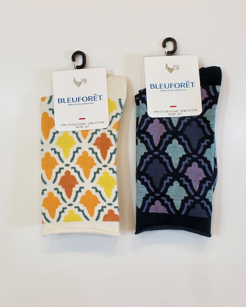 BLEU FORET/tile socks