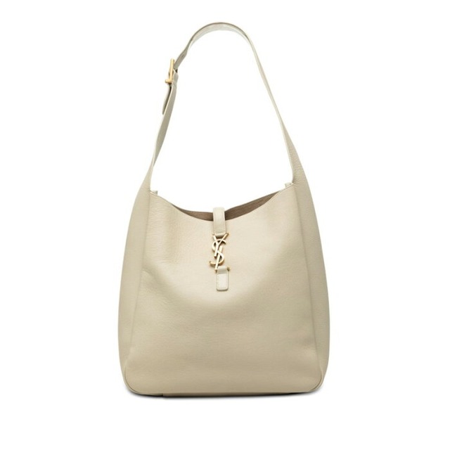 サンローラン YSLロゴ LE 5A 7 ワンショルダーバッグ 753837 ホワイト レザー レディース SAINT LAURENT 【中古】