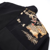 【BJK-M0035】Lsize再構築カーゴ着物ボンバー  KIMONO CARGO BOMBER JACKET