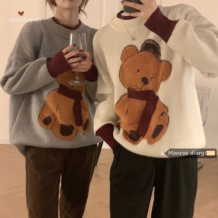 スタンダードセーター レディースルーズニットスプリングブラウス レトロ 春物 モンロー93545224512