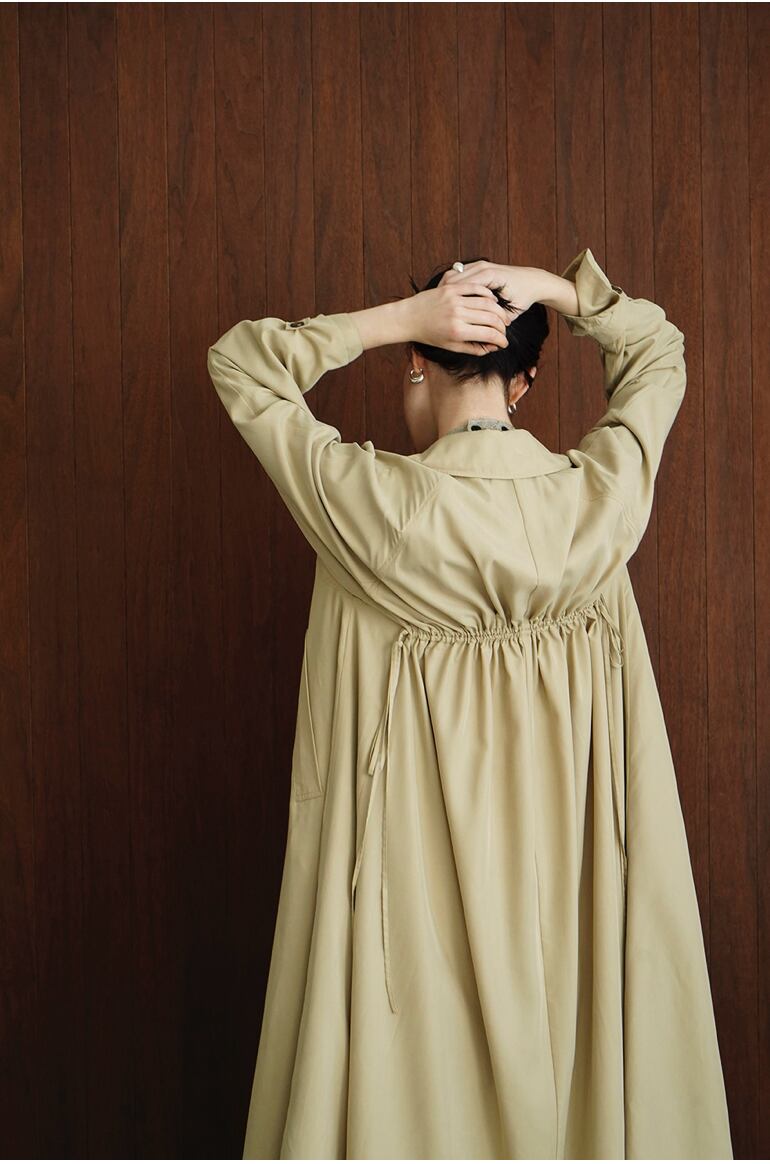 23SS】CLANE クラネ / BACK GATHER DRESS TRENCH COAT | TRENT