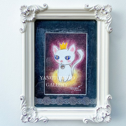 猫の絵 ギフト 歓迎 送別 プレゼント 母の日 【原画】～女王猫〜送料無料～