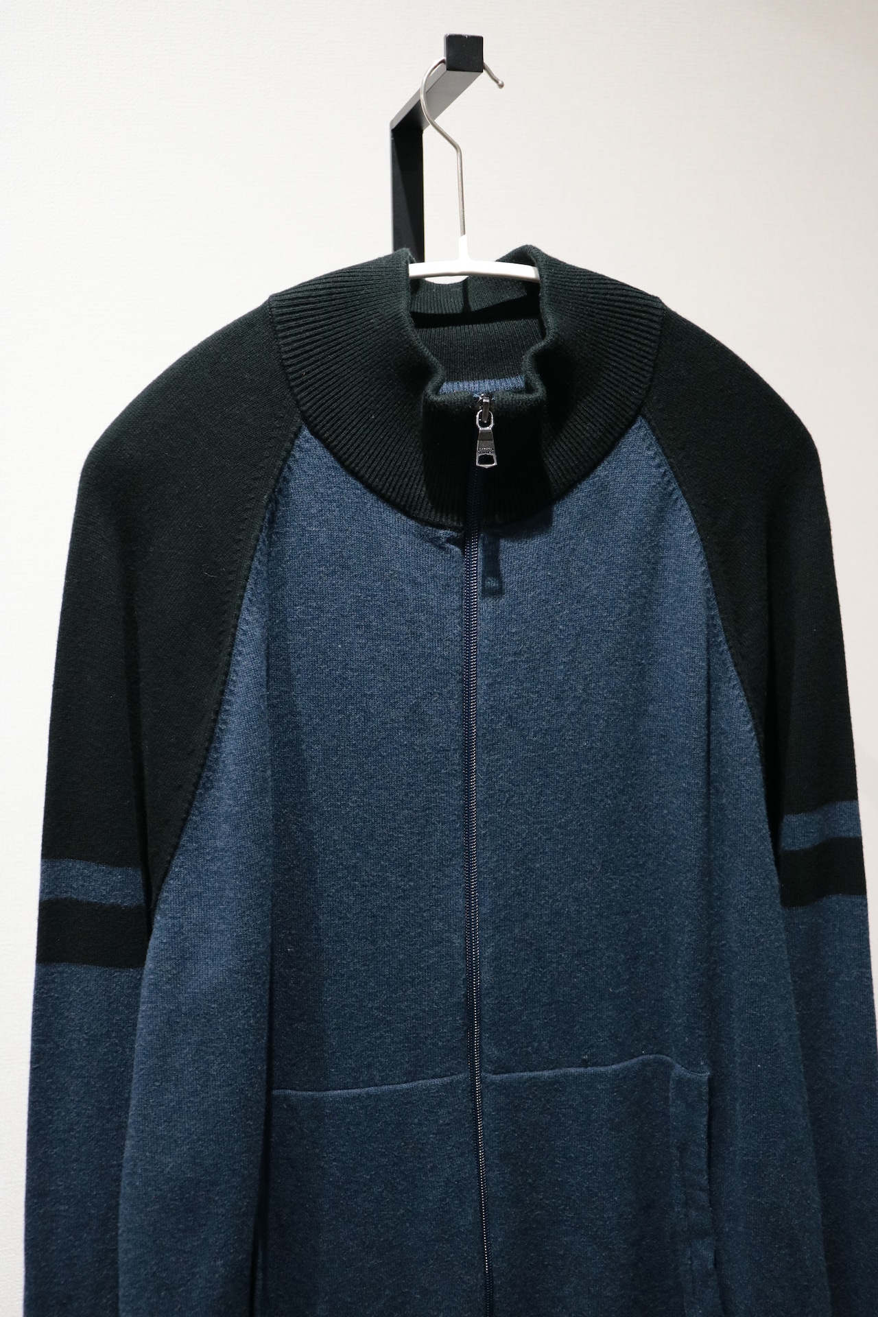 Banana Republic 2 tone full zip knit sweater