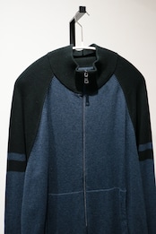 Banana Republic 2 tone full zip knit sweater