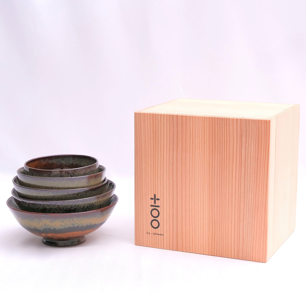 Co-ishiwara 百碗 黒道外黄釉 髙取焼宗家 CHW-18 小石原焼 ご飯茶碗