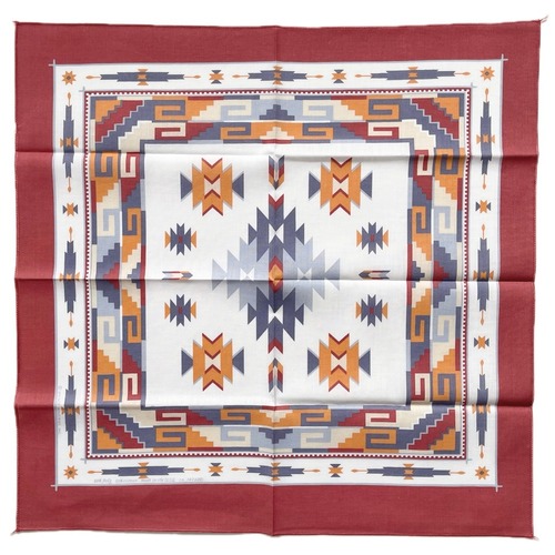 【Deadstock】80~90s RN14193 ネイティブ  ヴィンテージバンダナ　MADE IN USA　紺