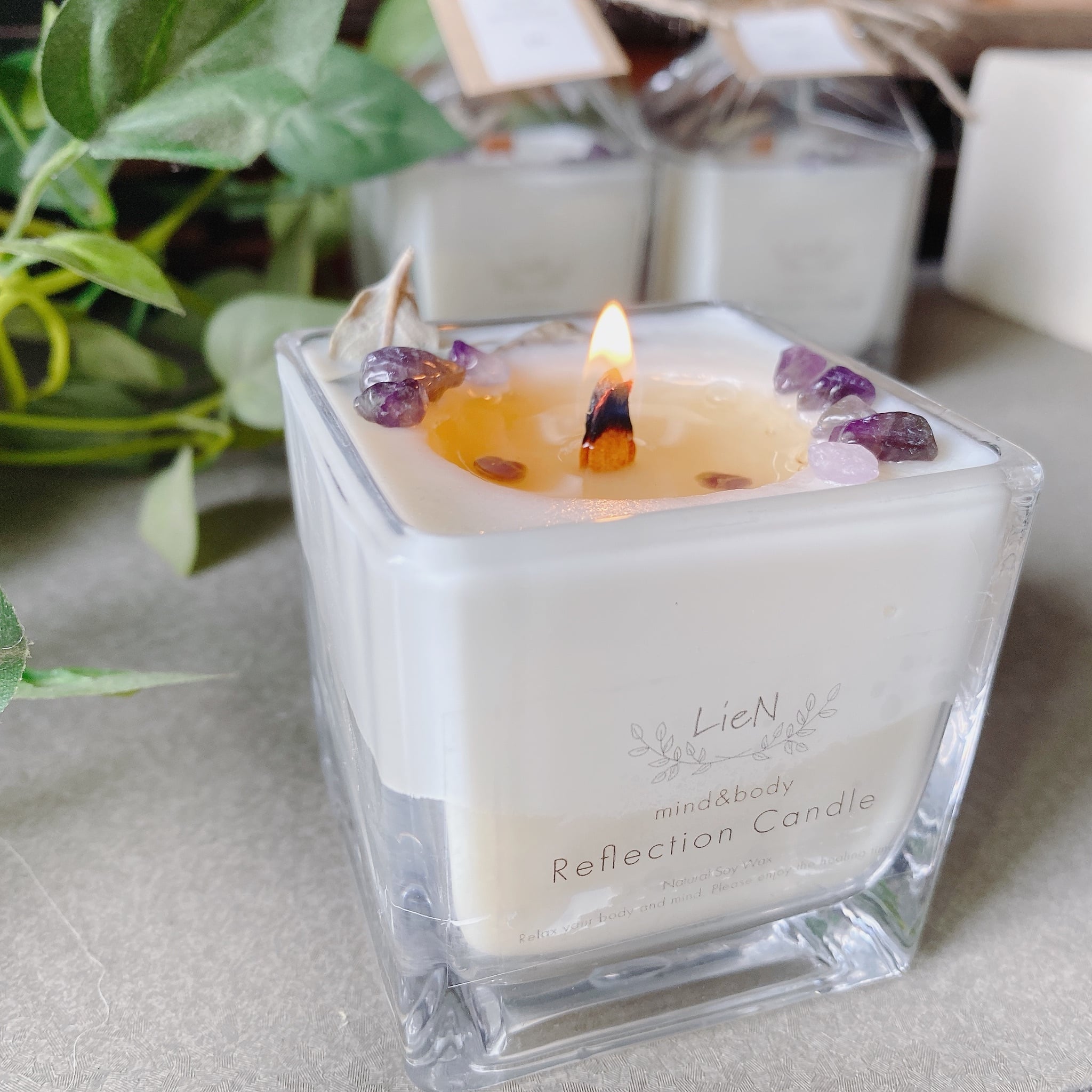 Ao（アオ）】アメジスト＆ホワイトセージ 木芯 ウッドウィック