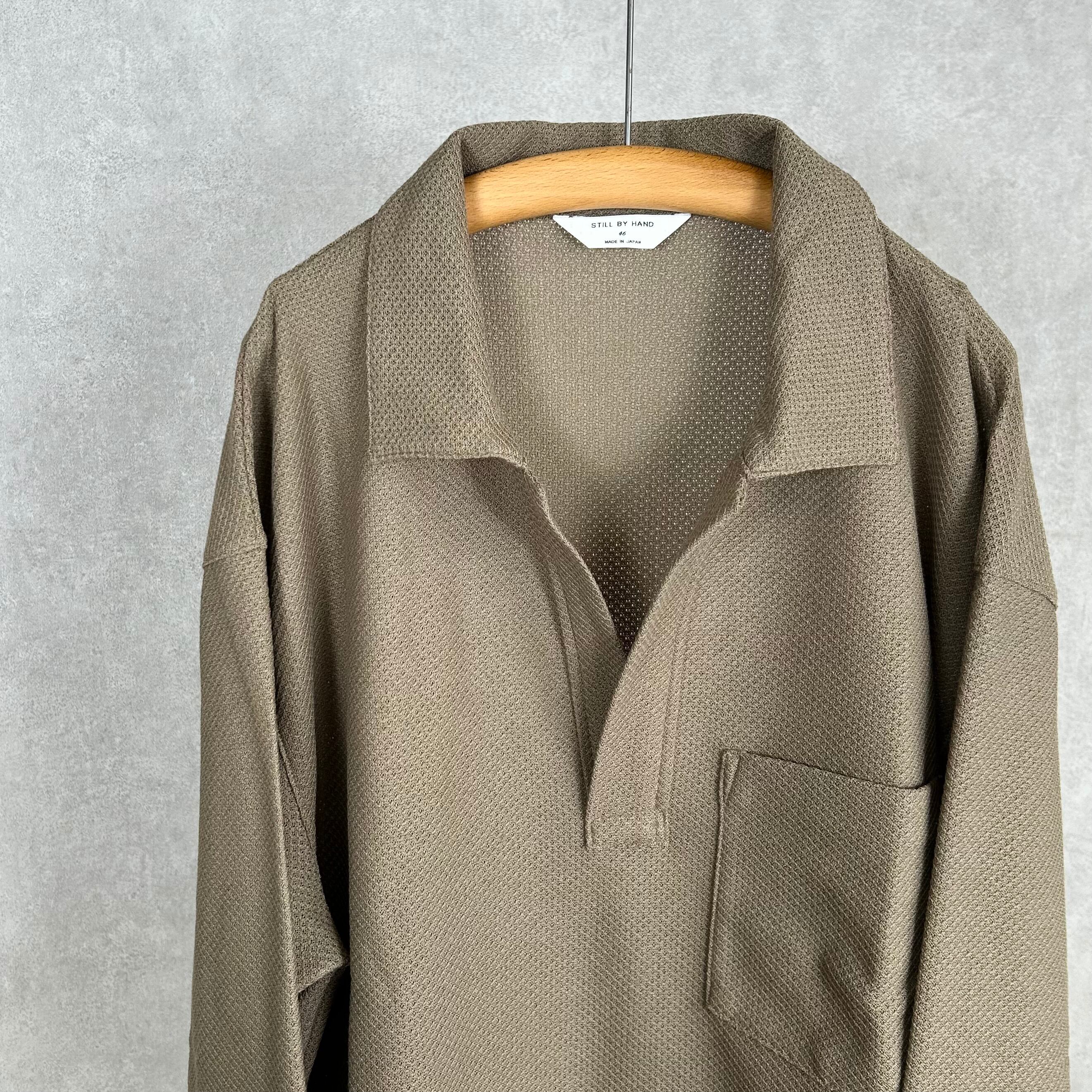 26SS》【STILL BY HAND】MOSS STITCH SKIPPER SHIRT スティルバイ