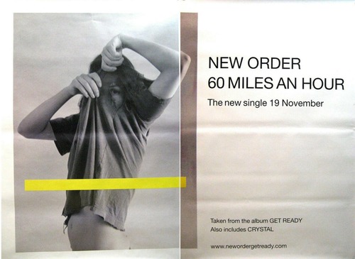 ラスト1枚！NEW ORDER x ピーター・サヴィル2001年ロンドン地下鉄駅貼りポスター 未使用デッドストック品