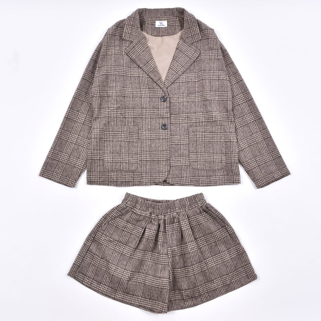 50%OFF】2点セット ウールタッチ グレンチェックセットアップ 50%OFF】2点セット ウールタッチ グレンチェックセットアップ