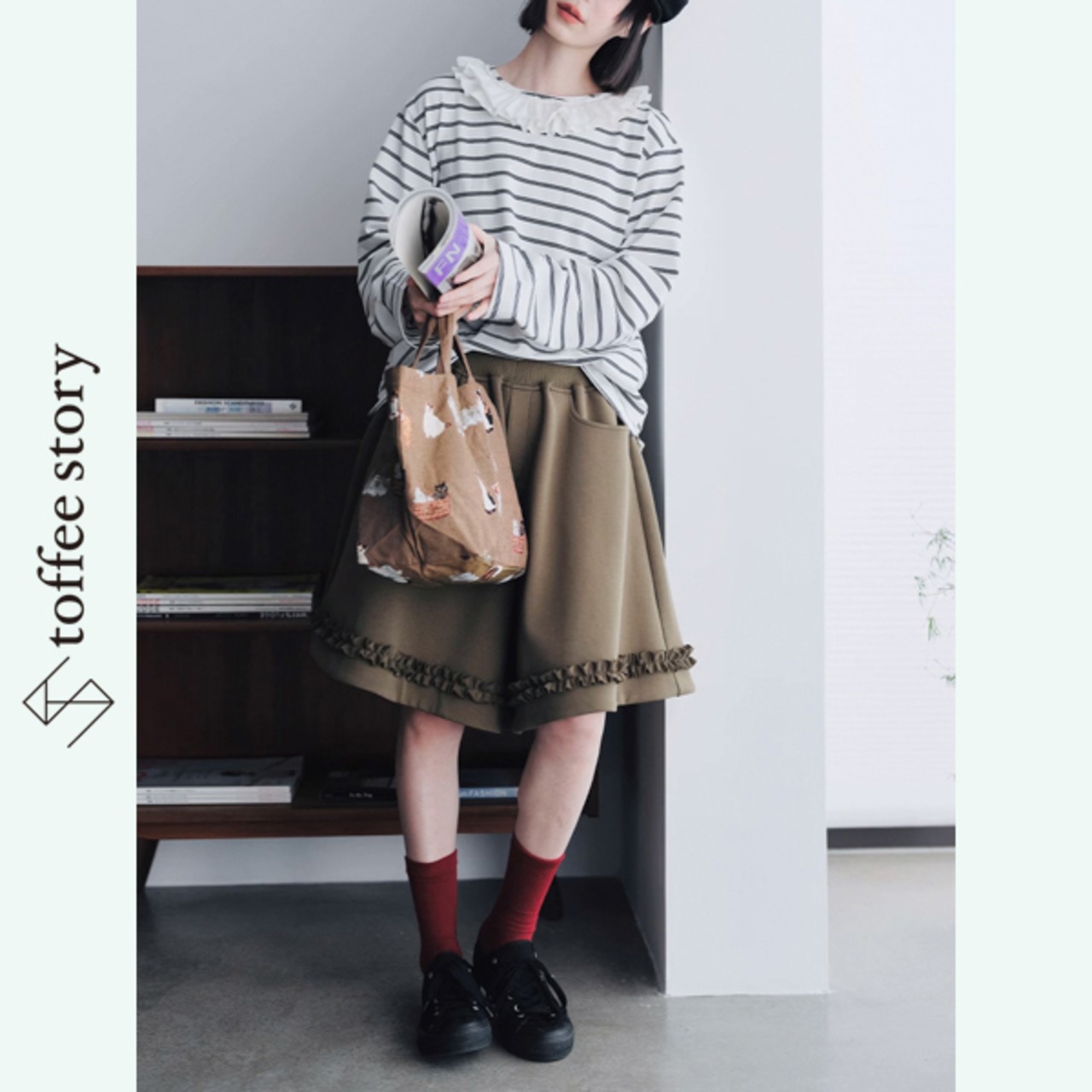 【2color】ホイップクリームのようなフリルが魅力♡：キュロットパンツ i0481