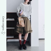 【2color】ホイップクリームのようなフリルが魅力♡:キュロットパンツ i0481