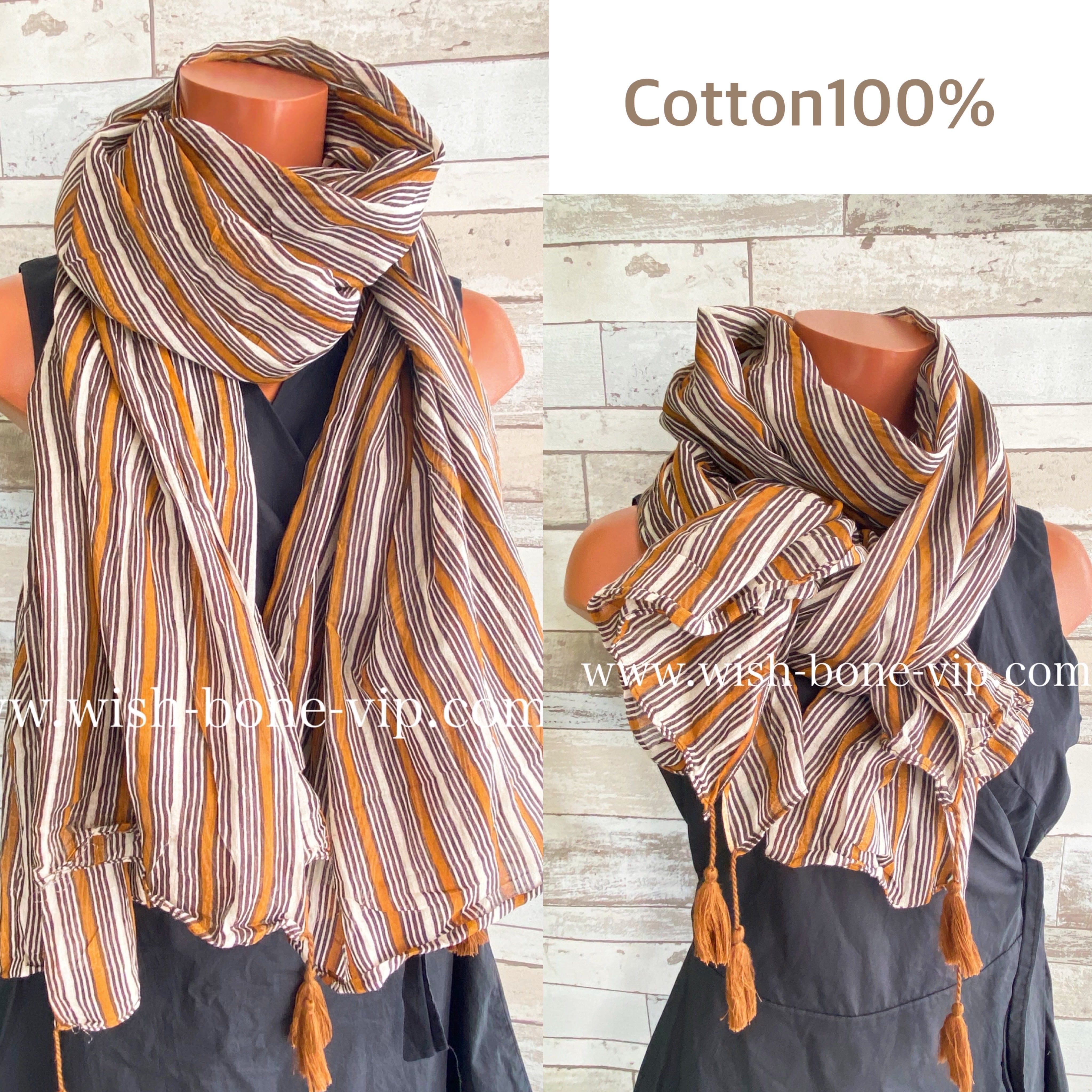 COTTON 100% コットン INDIAインポート大判ストール ｜ロングストール