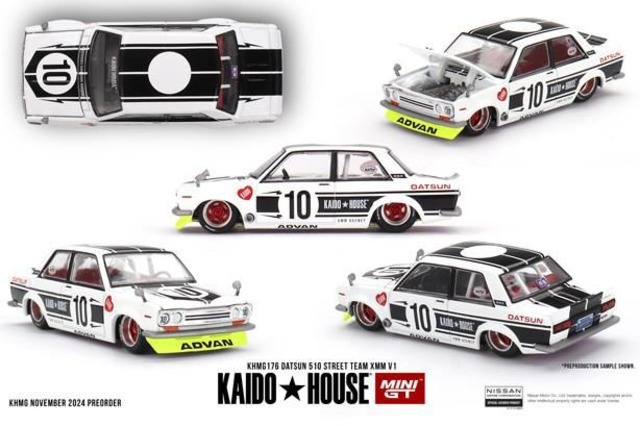 MINI-GT（TSM Models / Kaido House シリーズ） 1/64 ダットサン 510 ストリート Team XMM V1   KHMG176