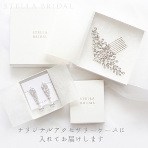 受注生産品】シフォンフラワーと小枝のブライダルヘッドピース 