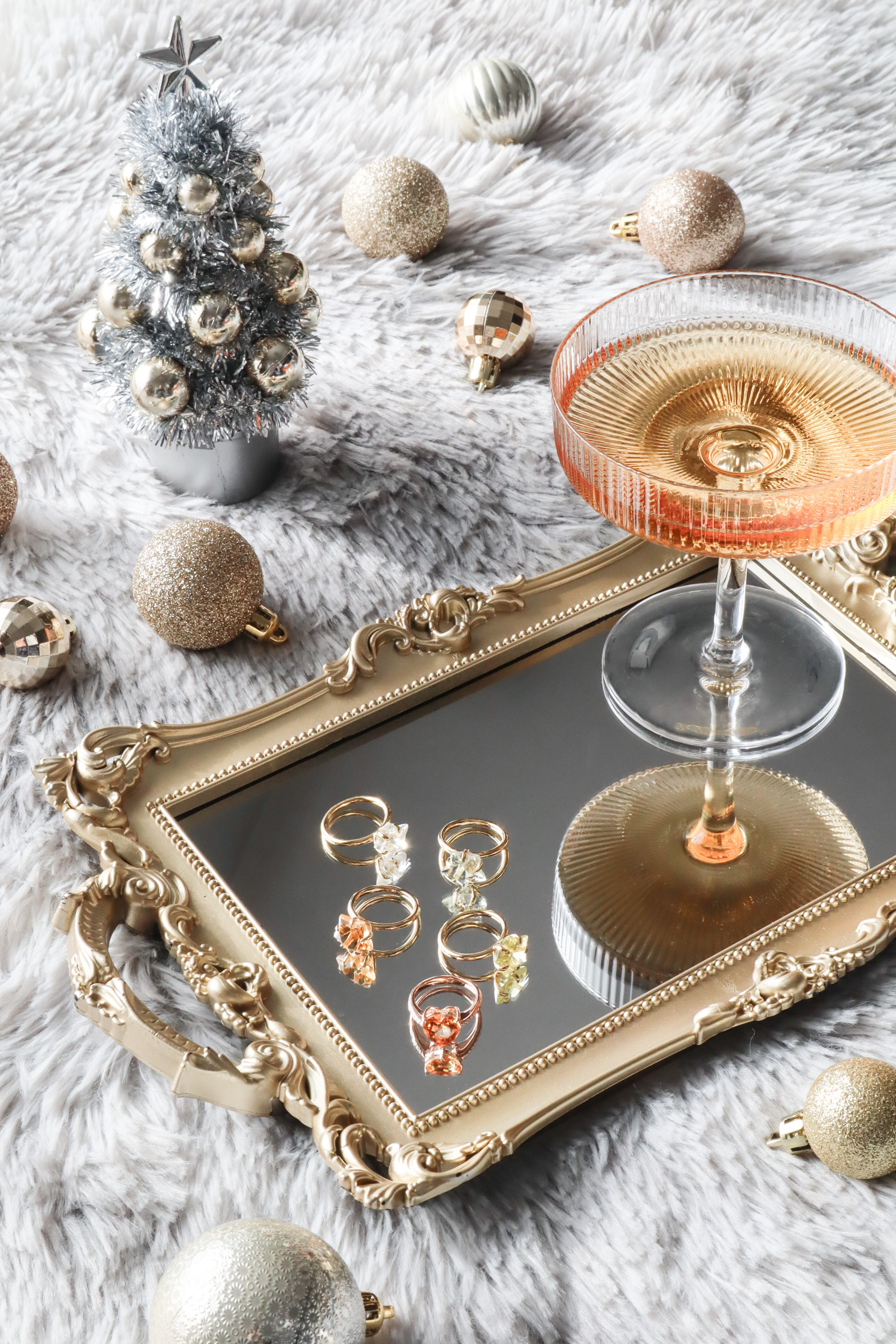 シトリン ダイヤモンド ハートシェイプリング | ＜天然石ジュエリー