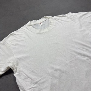80s Hanes solid TEE white XL 古着