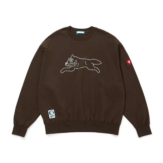 BILLONAIREBOYSCLUB/ICECREAM / Rhinestone Cotton Sweatshirt