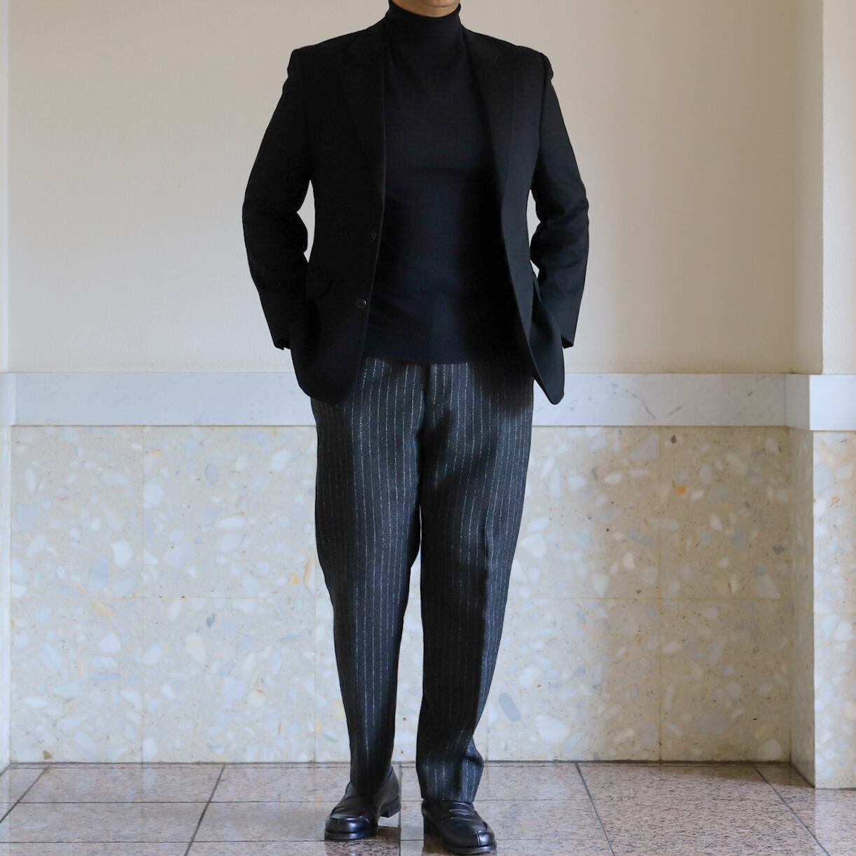 極美品】BROOKS BROTHERS Cashmere Black blazer size39 Loro Piana