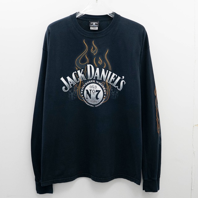 Jack Daniels " Flame L/S " Original Tag XL 【E7-40】
