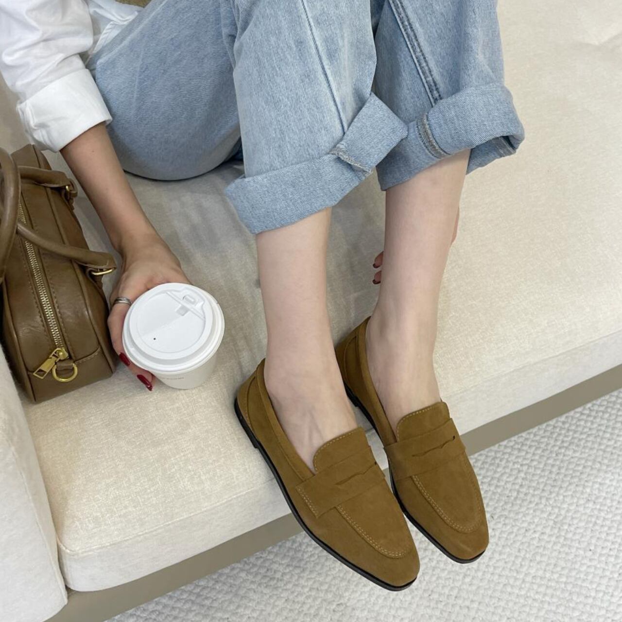 フラット ヒール ローファー 341192