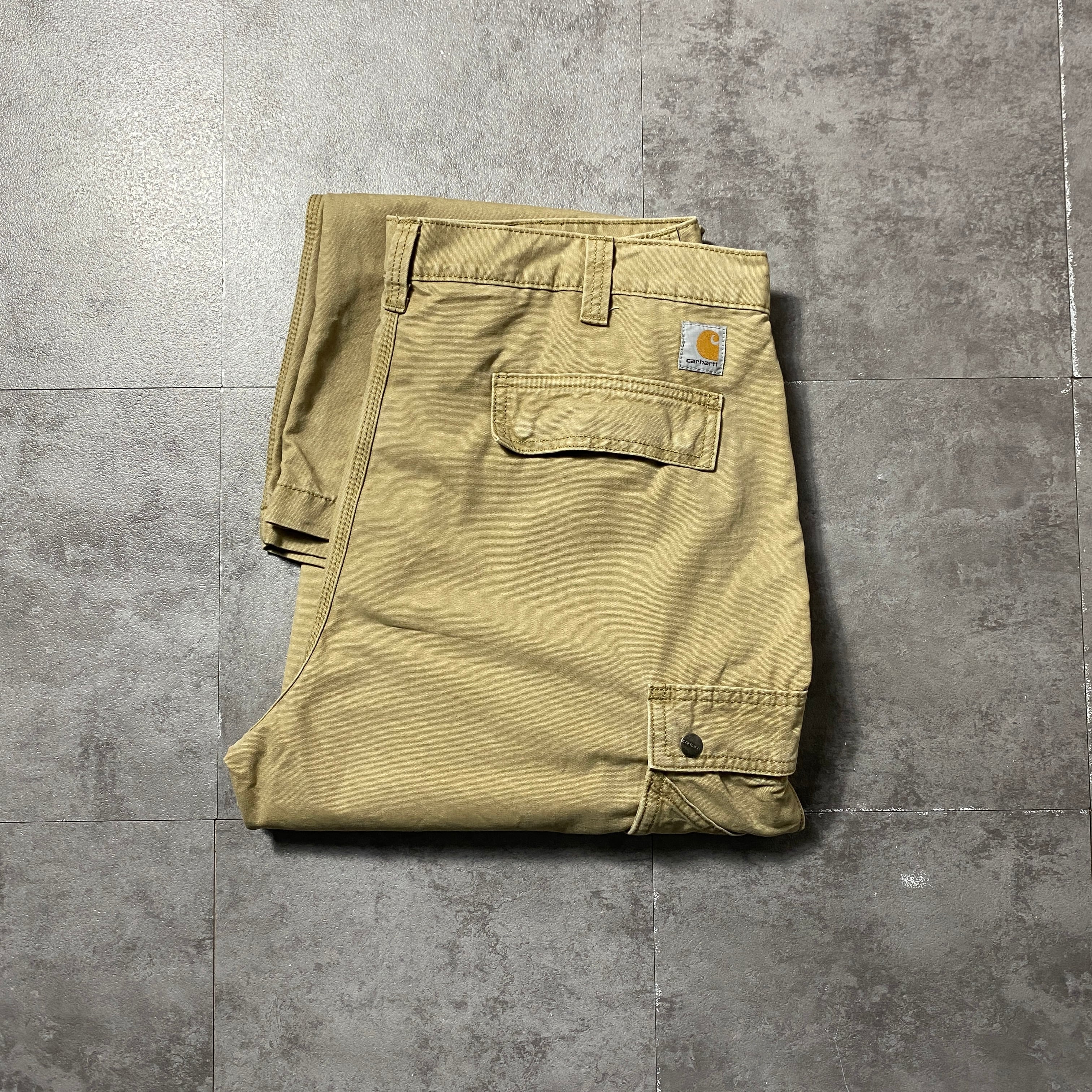 40×32】carhartt カーハート ジッパーフライ ベージュ ワークパンツ