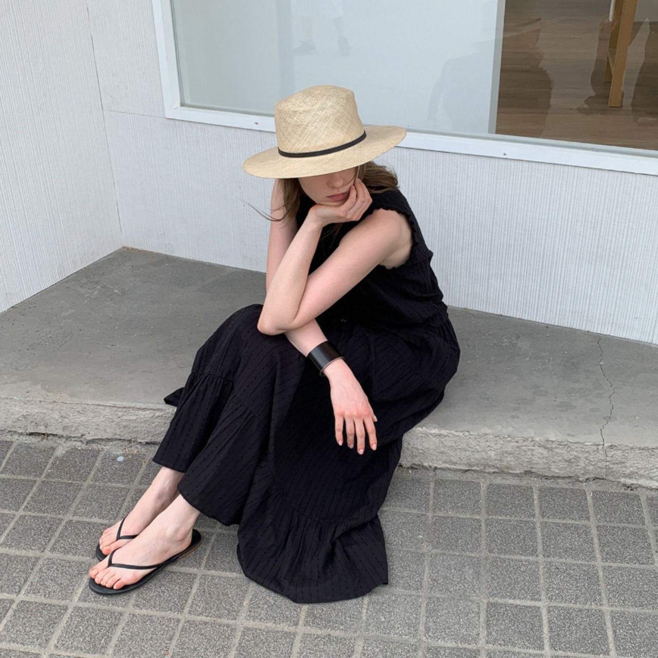 Flammé Pintuck Frill Blouse F0654