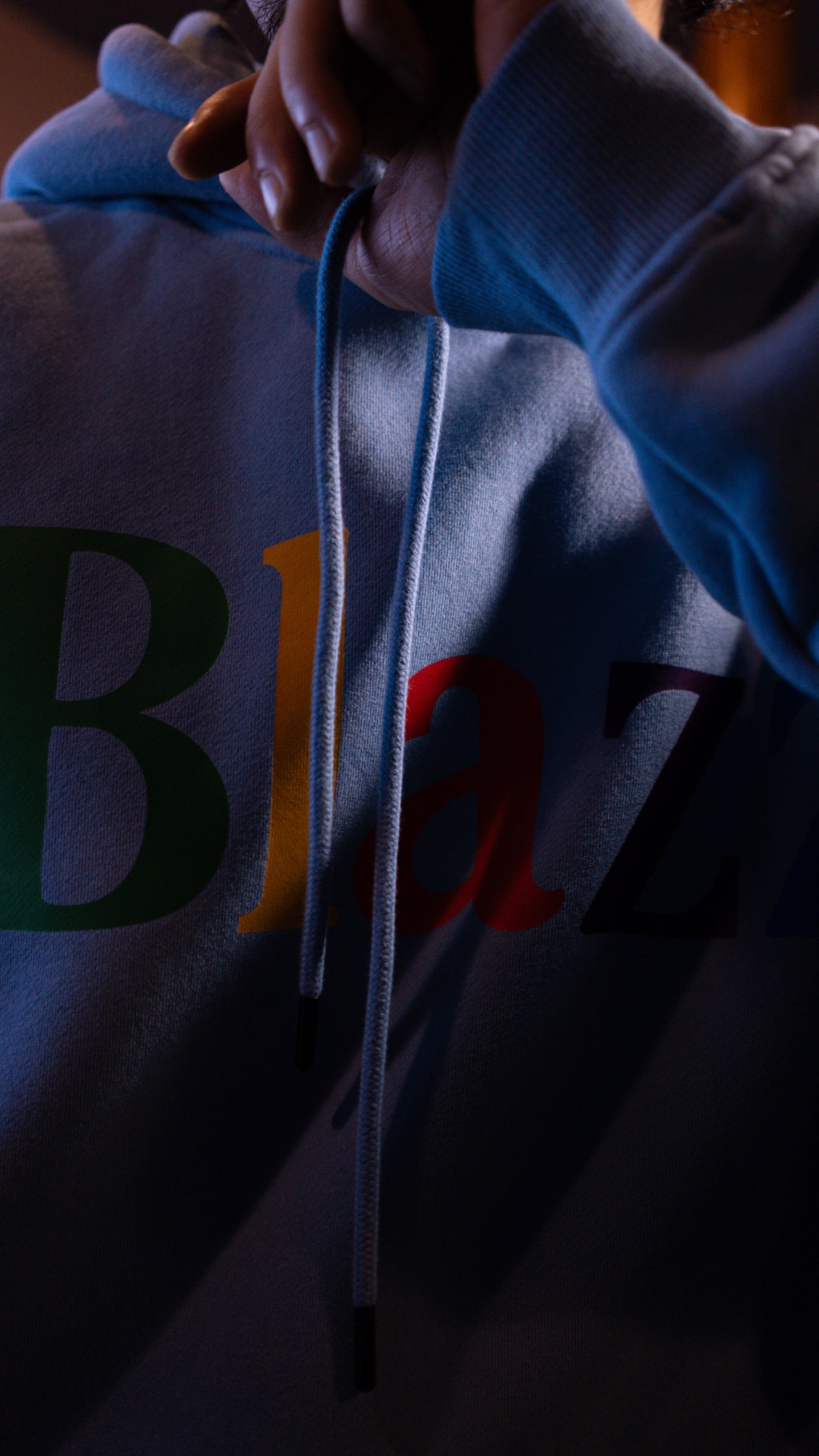 Apple in Smoke Heavy Oz Hoodie [Blue]