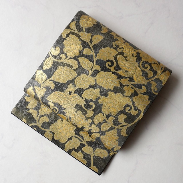 【ふくろ帯】本金箔　正倉院金彩文　ふくろ帯