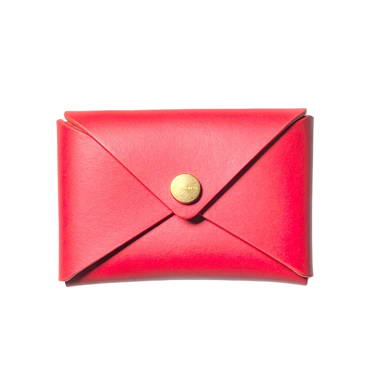 IL BISONTE red leather card case