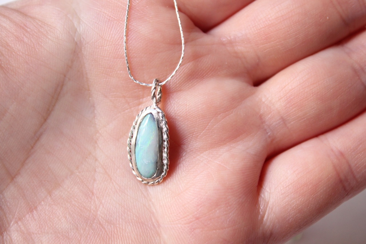 ボルダーオパールのネックレス/SV925