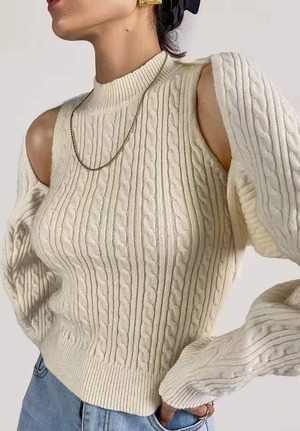 ノースリニット/ボレロ セット　AJ11079−3616