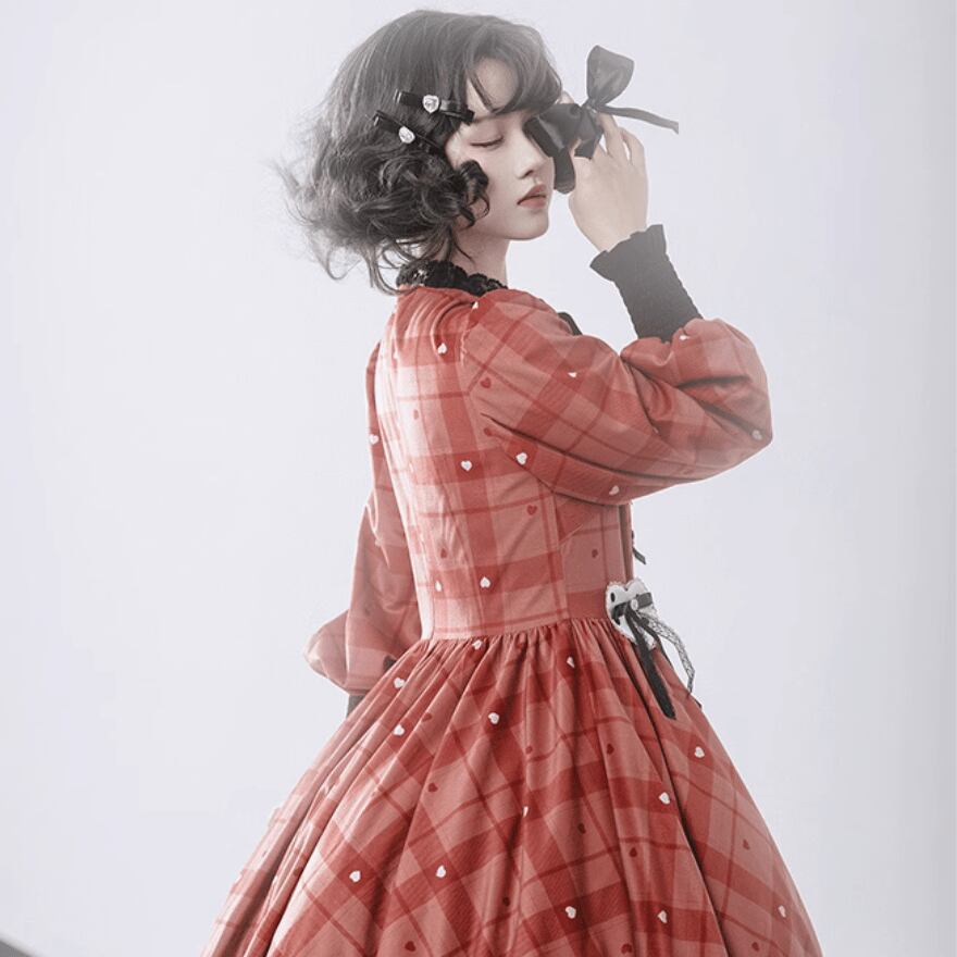 ゴスロリファッション 通販 With U ワンピース チェック柄 春服