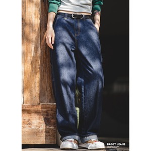 ［Maden］Straight Loose Denim Pants / ストレート ルーズ デニム パンツ【for women's】