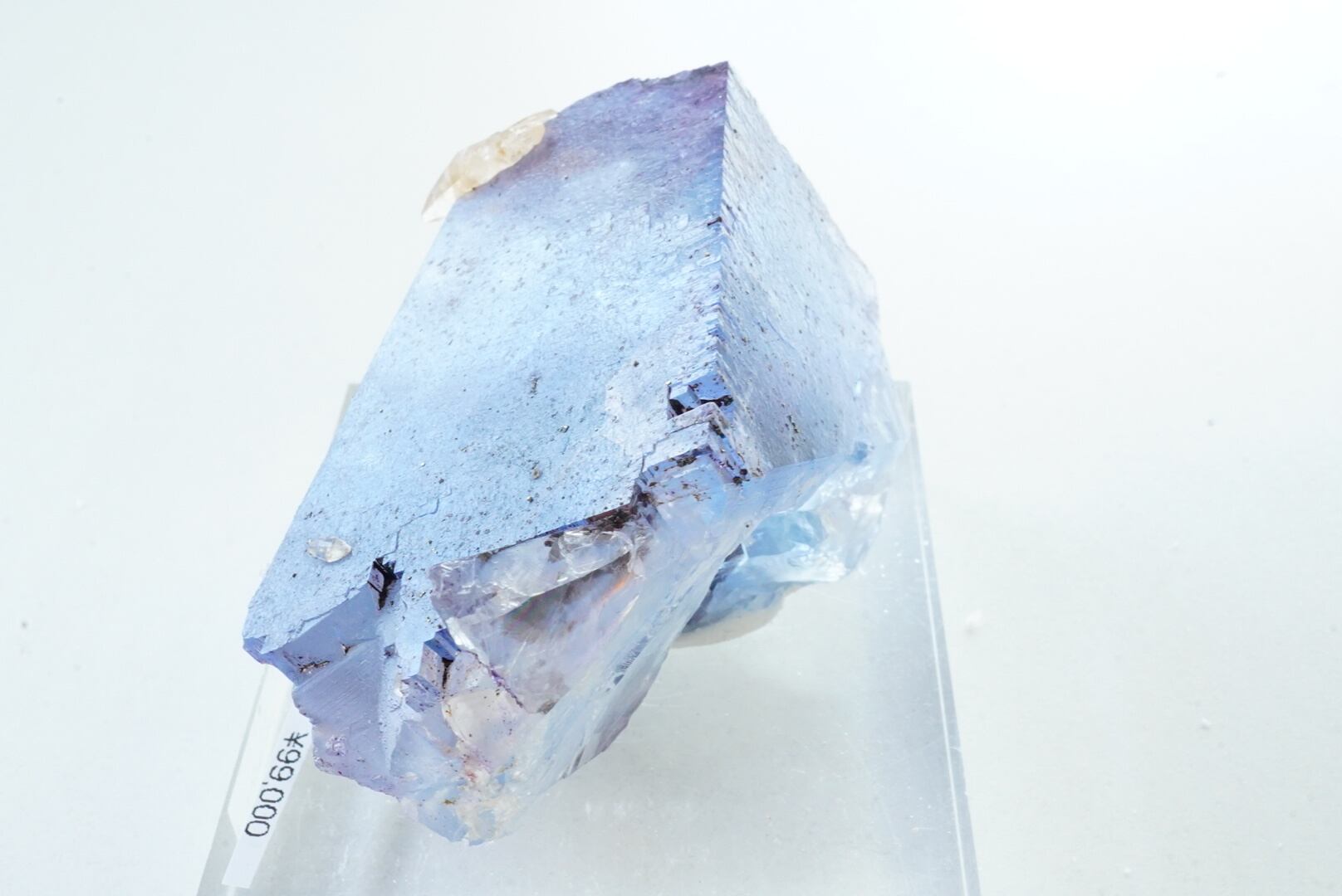 082スペイン アストゥリアス ブルーフローライト カルサイト共生 フローライト共生水晶カルサイト 原石[T768-214]