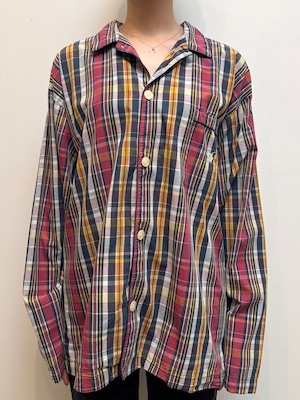 BL18-23 USED Ralph Lauren CHECK SHIRT -RED-