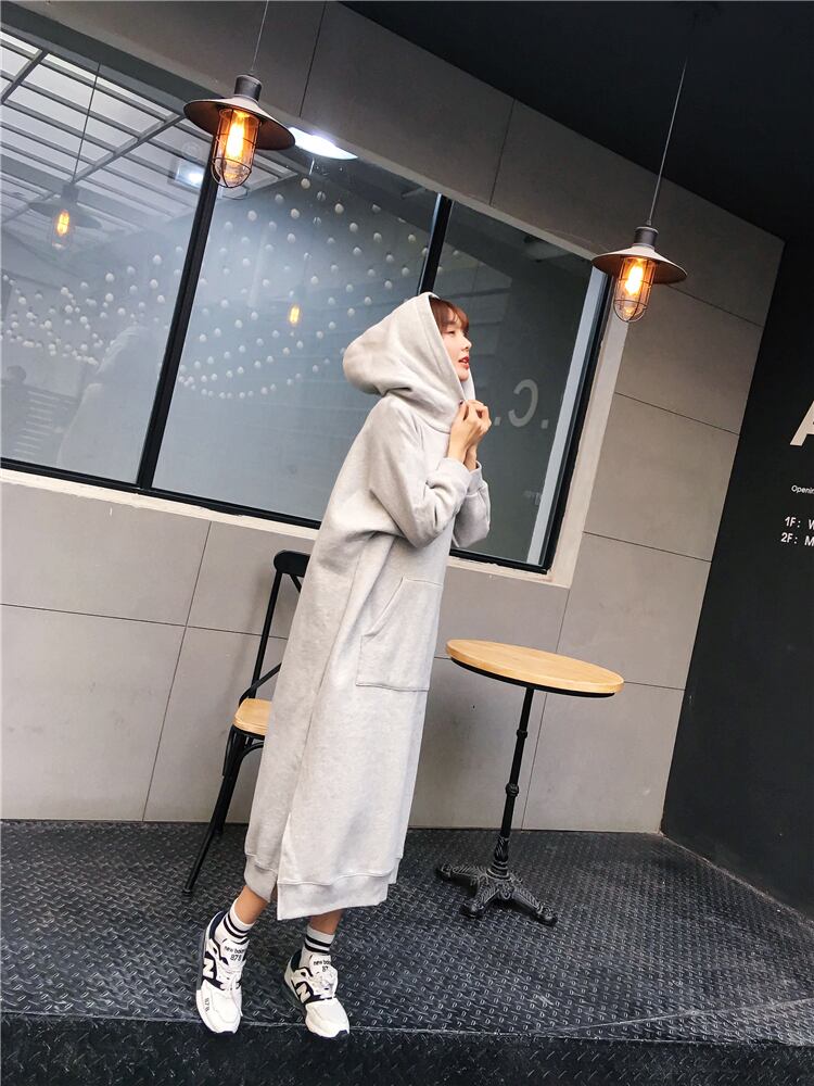 パーカーワンピース ワンピース パーカー ワンピドレス ロング ロング丈 袖あり 長袖 ラウンドネック 襟なし スリット サイドスリット フード付き ポケット 綿 かわいい 大人可愛い シンプル カジュアル 大人 おしゃれ お洒落 かっこいい アジアン エスニック エキゾチック パーカーワンピース ワンピース パーカー ワンピドレス ロング ロング