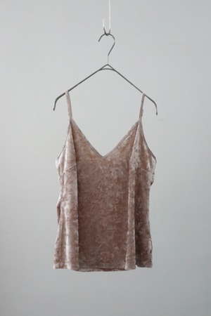 mellow pink crush velour camisole tops