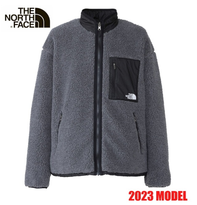 ノースフェイス フリース ジャケット リバーシブル エクストリーム パイル ジャケット THE NORTH FACE NP72333 ミックスチャコールグレー×ブラック 2023年秋冬モデル 正規取扱店