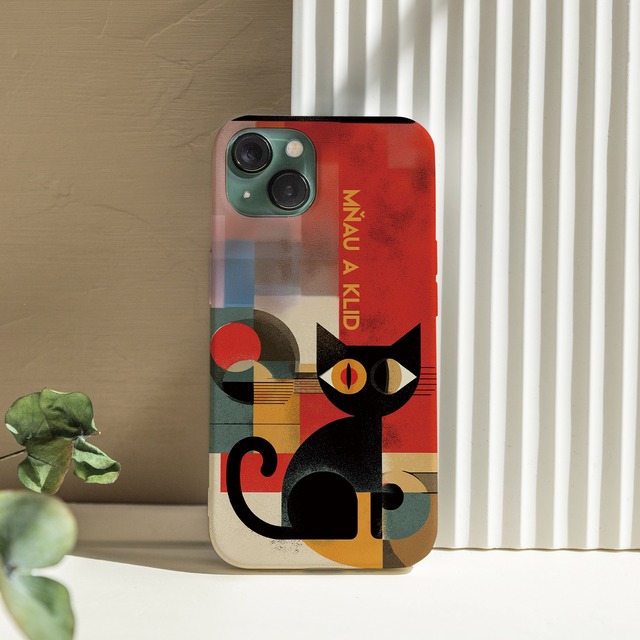 iPhoneケース 猫 北欧レトロポップ｜動物柄のレトロポップ NOR016