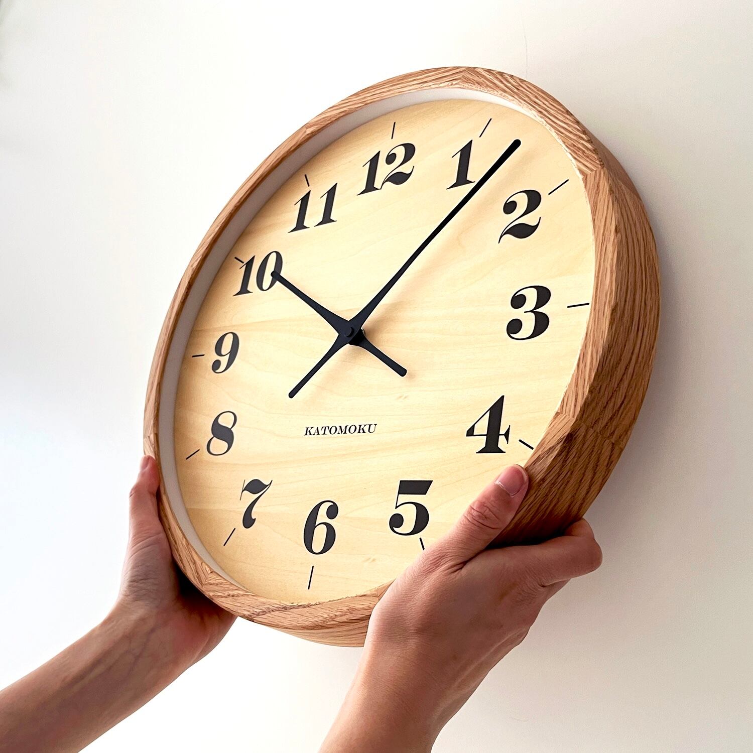 KATOMOKU muku clock 22 LL オーク km-142OA 掛け時計 | 加藤木工株式