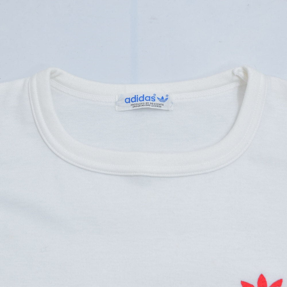 70s~ デサント社製 adidas アディダス ロゴ 刺繍 プリント 長袖 70s~ デサント社製 adidas アディダス ロゴ 刺繍 プリント 長袖