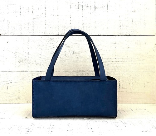 Square tote bag navy blue スクエアトートバッグ 紺 <B>