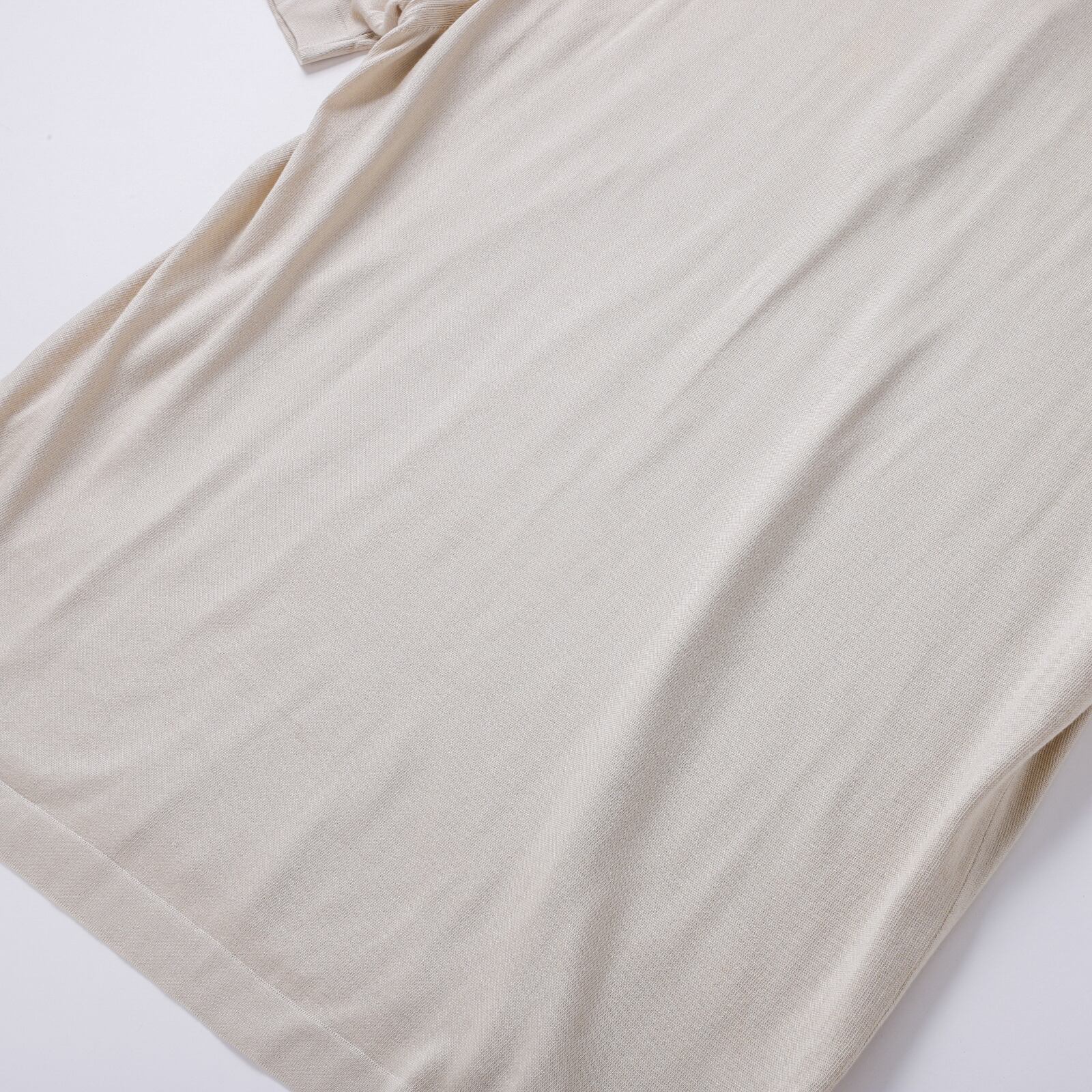 極美品】Hermes silk Knit polo half zip made in Italy size L beige