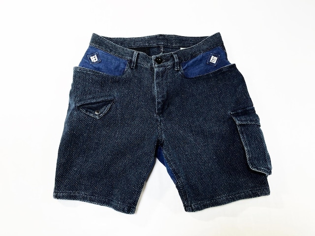 21SS インディゴ刺し子ショートニッカーボッカーズ/ Indigo sashiko short knickerbockers