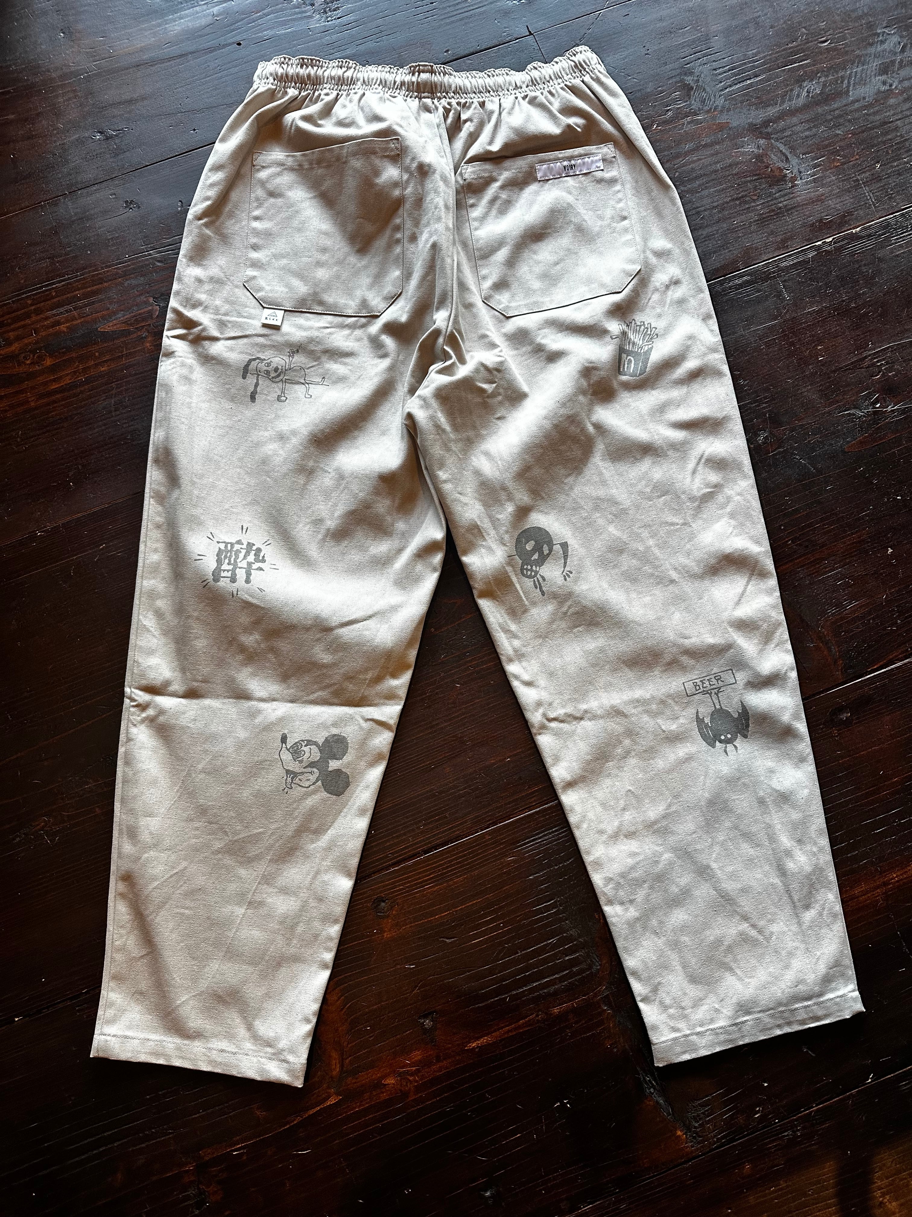 FUU SP ヘリンボーンsecond pants グレーベージュ